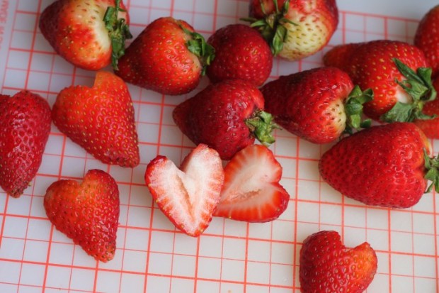Strawberry hearts.
